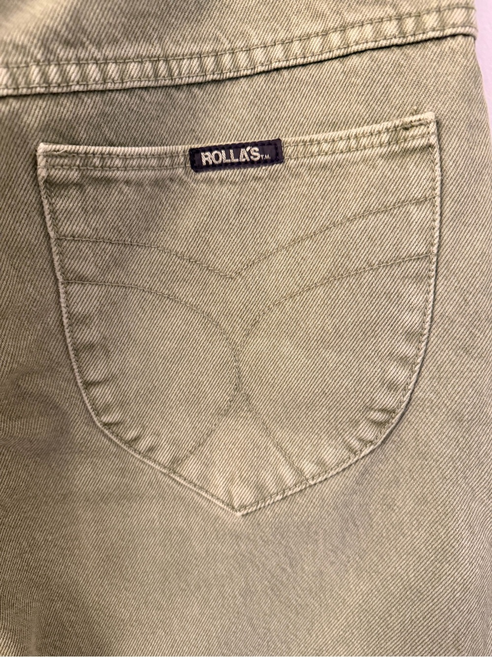 ROLLA'S Olive Green Denim Pants 👖 Heidi - Picture 4 of 5